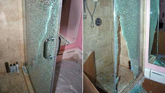 Het is belangrijk op te merken dat werkelijke verwondingen door exploderend glas van de douchedeur zeer