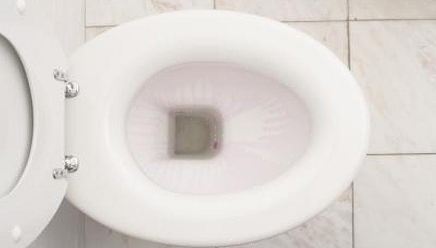 Een toiletpot die boven het waterniveau barst