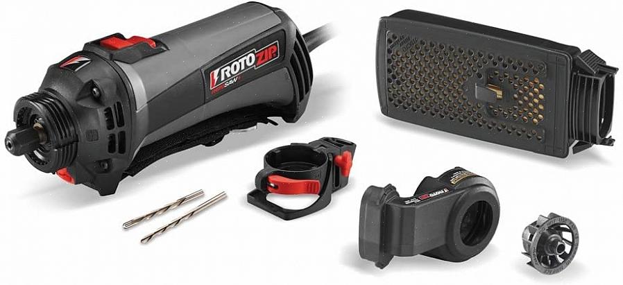 Een spiraalzaag zoals RotoZip RotoSaw kan ronde zaagsneden in tegels maken met minder kans op het breken