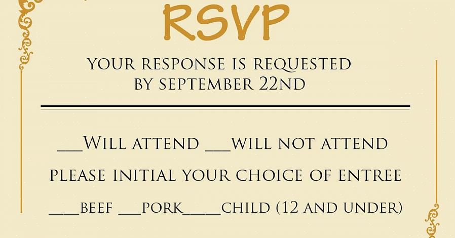 Waarom het onattent is om niet te RSVP