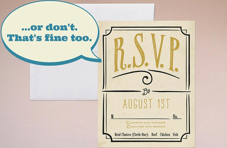 Er is de RSVP-datum die u op uw antwoordkaarten afdrukt