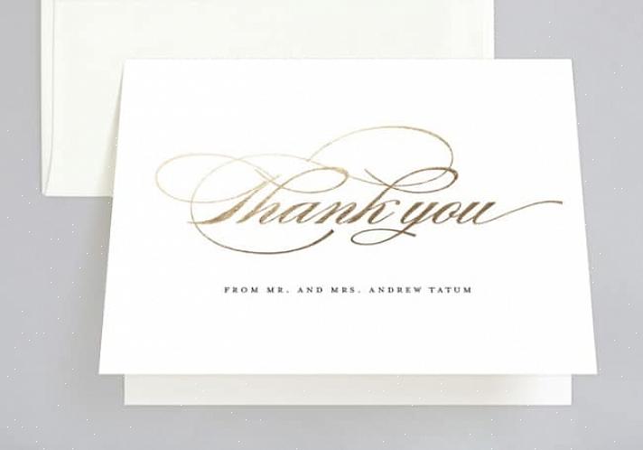 Wanneer u bedankkaartjes moet schrijven voor huwelijksgeschenken