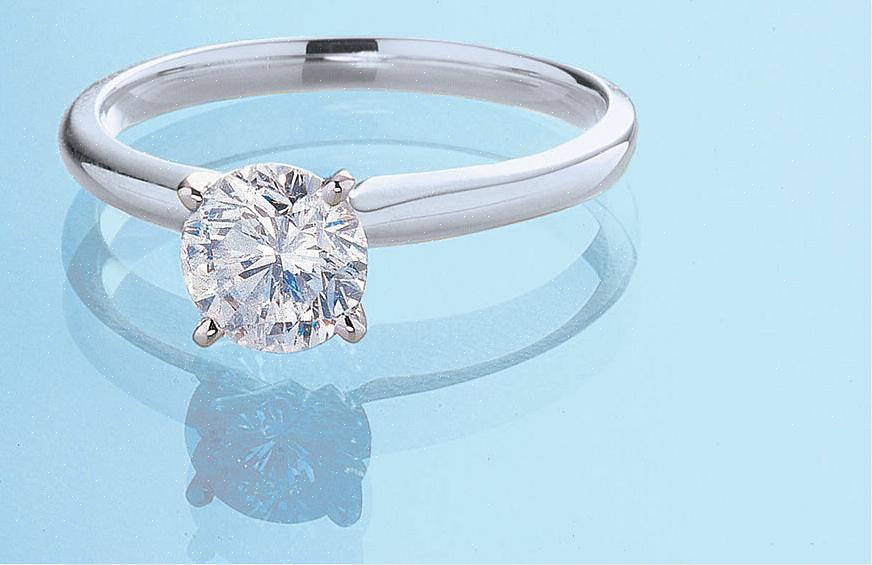 14k witgouden solitaire verlovingsring met touw