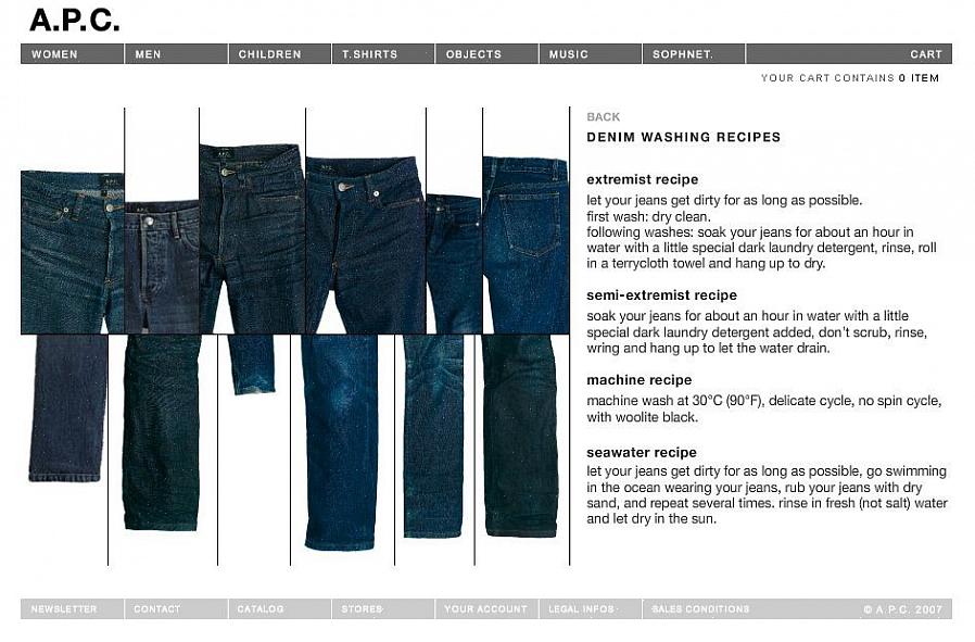 Hoe vaak raw denim te wassen