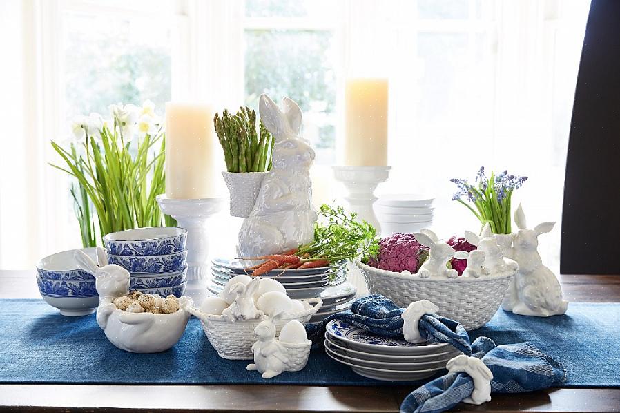 Deze frisse kijk op traditionele paaskleuren zal uw paas- of lentetafel opvrolijken