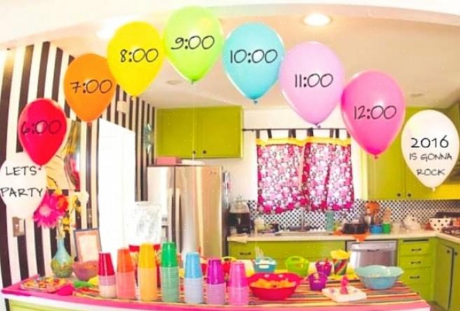 Make-overactiviteiten met het idee om op oudejaarsavond een glamping-bash te organiseren