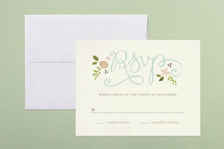 Maar weet u hoe een antwoordkaart moet worden geformuleerd of wat de juiste RSVP-etiquette is