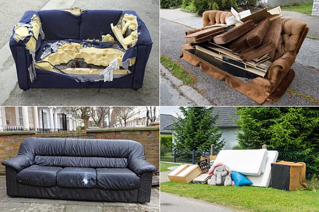 Hoewel het moeilijk is om gebruikte gestoffeerde meubels te verkopen bij een garage sale of werfverkoop