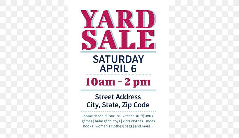 Schrijf bovenaan elk bord "Garage Sale" of "Yard Sale"