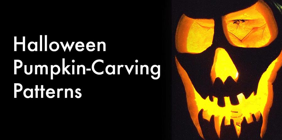 Het jack-o'-lantern-gezicht in deze afdrukbare Halloween-pompoensjabloon of -sjabloon heeft een frons