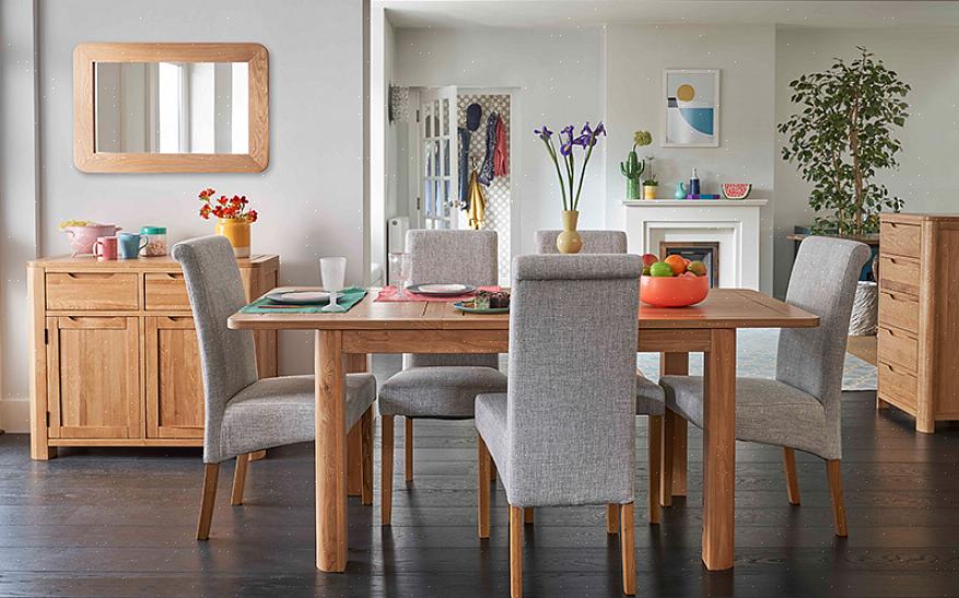 Een rechthoekige vorm van een eettafel is misschien wel de meest voorkomende