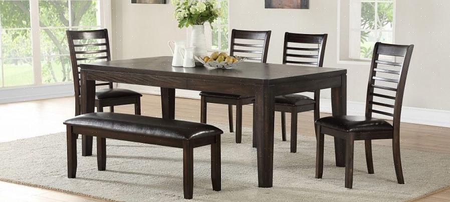 Het aantal stoelen te zien dat u in uw eetkamer