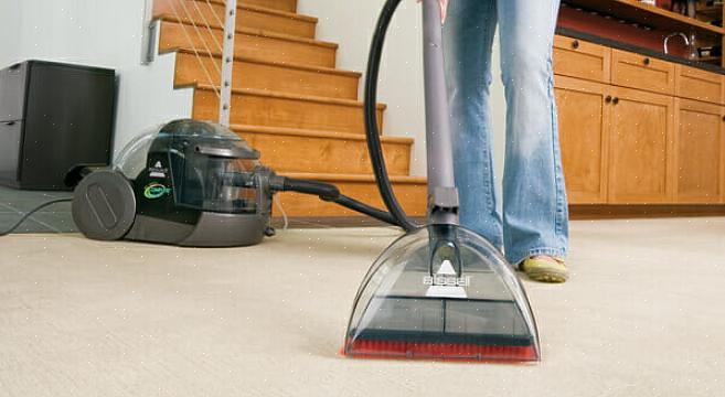 Tapijt gemaakt van natuurlijke vezels zoals wol mag ook nooit worden gestofzuigd met een klopperborstel