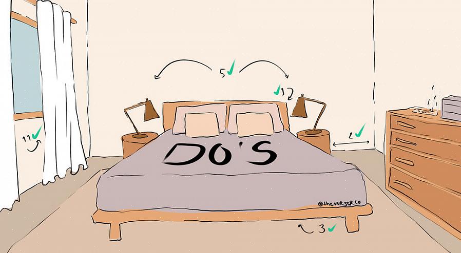 Hier zijn richtlijnen voor uw beste bedplaatsing voor goede feng shui