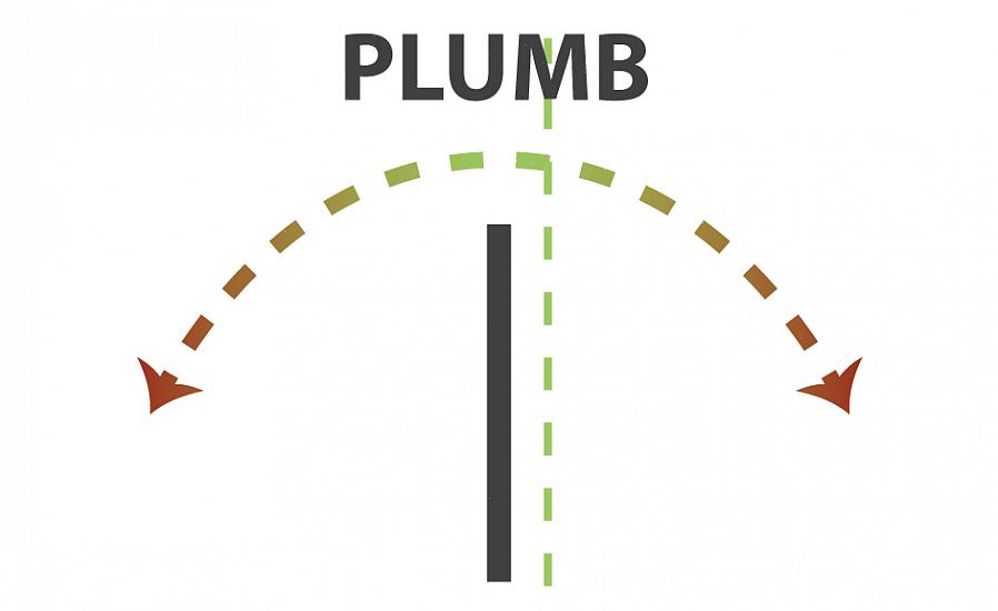 "De muur is loodrecht."