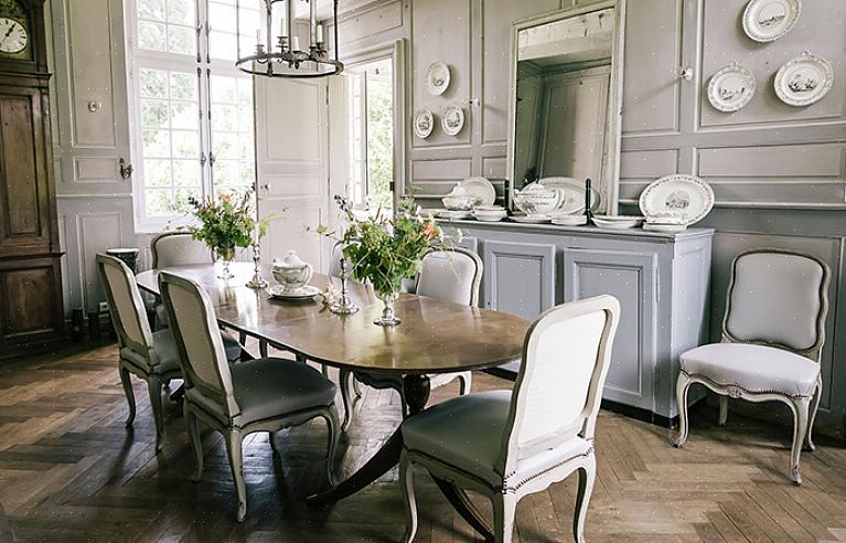 Voor een traditionele Franse landelijke eetkamer