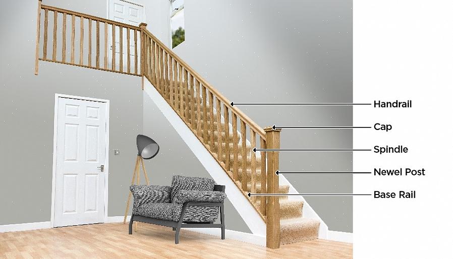 De balustrade bestaat uit verschillende balusters die gelijkmatig verdeeld zijn