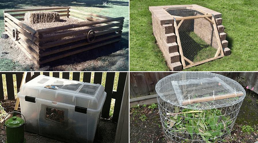 Een compostbak met strobalen is een gemakkelijke