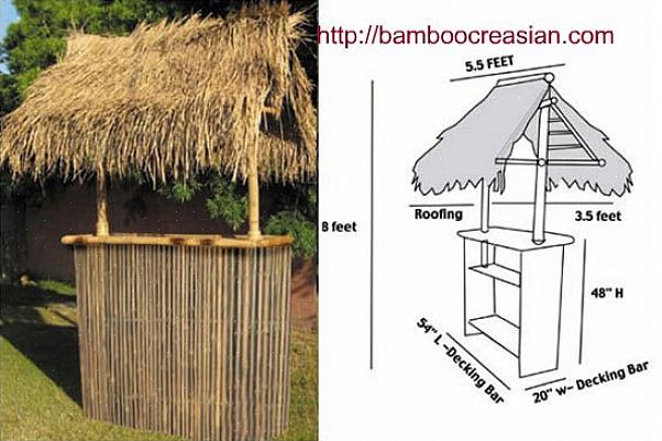 Deze tikibar is 107 centimeter hoog