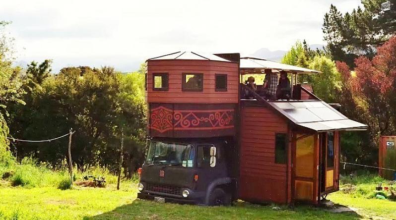 Het transformerende vrachtwagenkasteel is een klein huisje op wielen