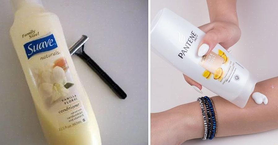 Voeg een scheutje haarconditioner toe aan een gootsteen met warm water als u delicate kledingstukken wilt