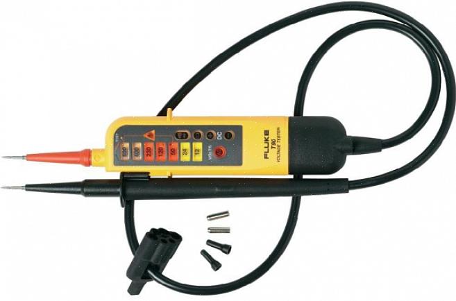 Het testen van de continuïteit met een multitester wordt gedaan met behulp van de ohm-instelling